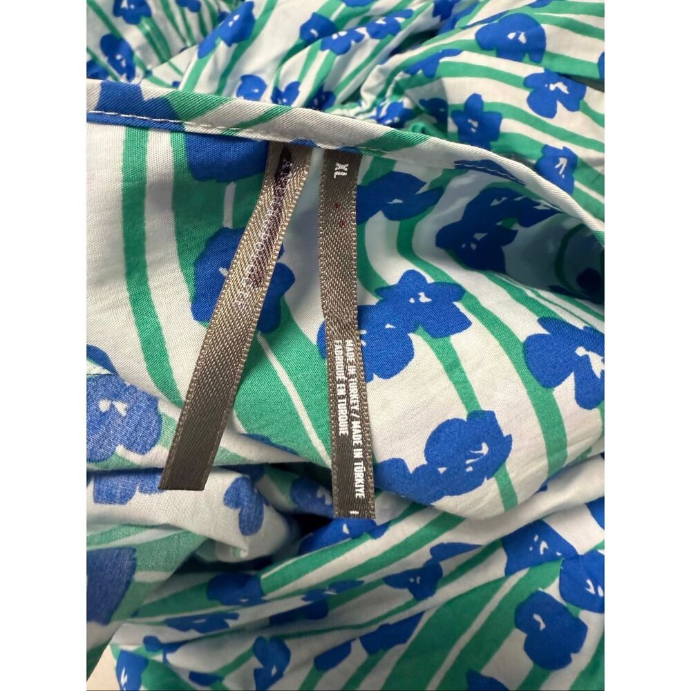 Anthropologie Blue and White Floral Midi Dress - Picture 7 of 7